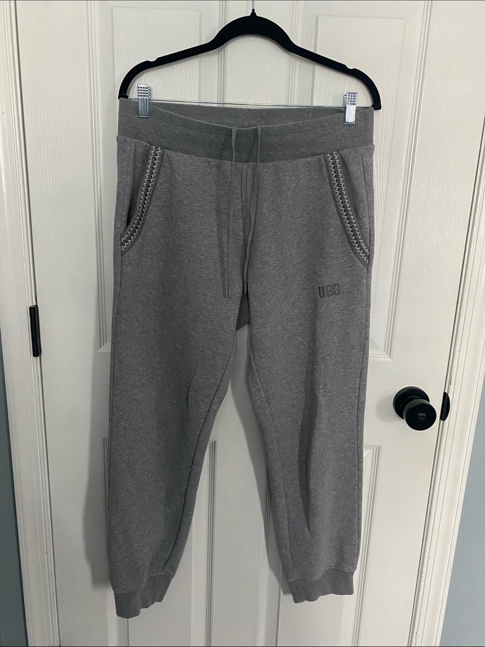 UGG Mens Gray Drawstring Fleece Joggers